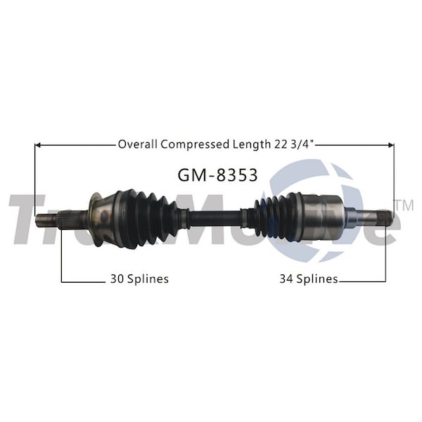 Surtrack Axle Cv Axle Shaft, Gm-8353 GM-8353 - main